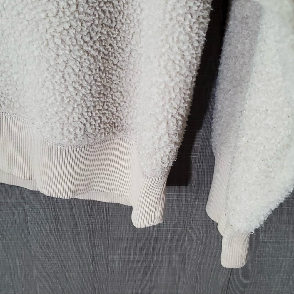 Everlane The ReNew Fleece Ragland Sweatshirt XL Sandstone - Picture 8 of 11